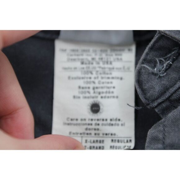 Carhartt Button Down Work Shirt XL Gray Pockets SS-S18 PTL - Picture 6 of 9